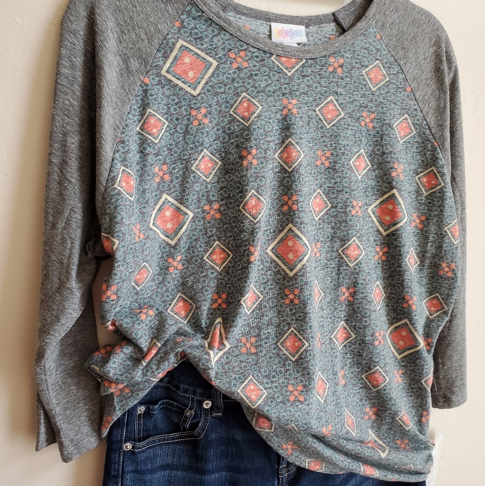 Distressed baseball style top